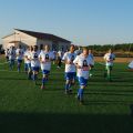 Ingresso in campo con la maglia Rossella Libera