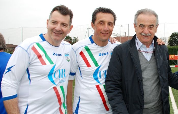 Andrea Robbiani e Daniele Bassi con Emiliano Mondonico
