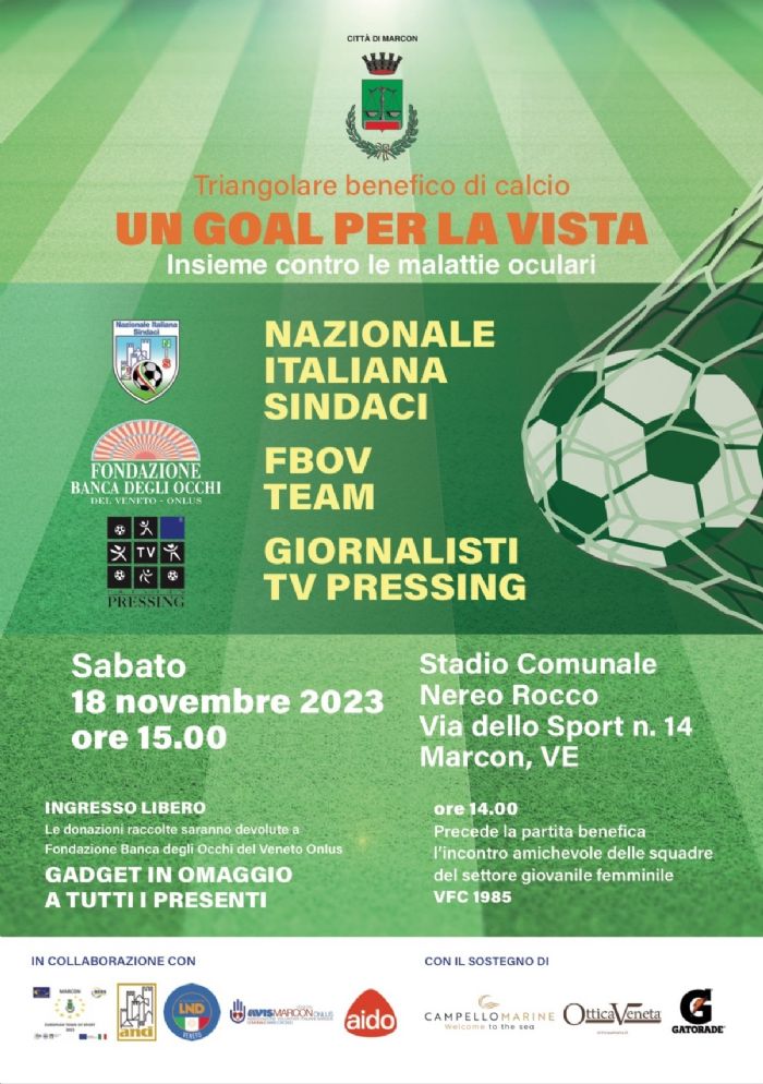 SINDACI IN CAMPO A MARCON PER FARE "UN GOAL PER LA VISTA"